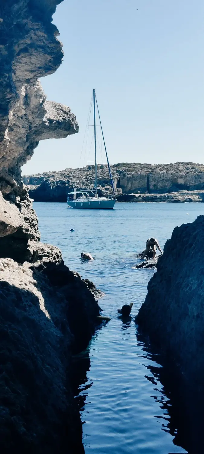 Sailing yacht Nikolaos under sail off Rhodes