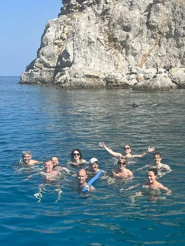 Kallithea Springs seen from the sea, Rhodes